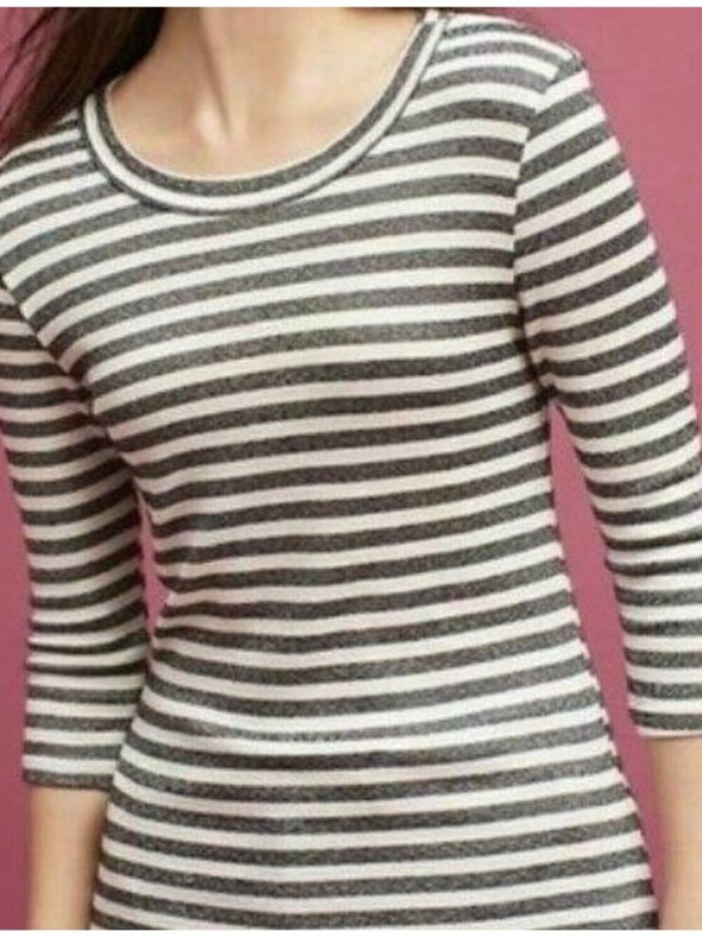 NWT Michael Stars for Anthropologie | Navy Stripe V-Neck Top | size = M/L